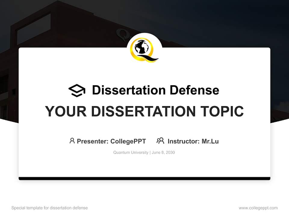 Quantum University Graduation Thesis Defense PPT Template4:3 ratio PPT effect preview image7