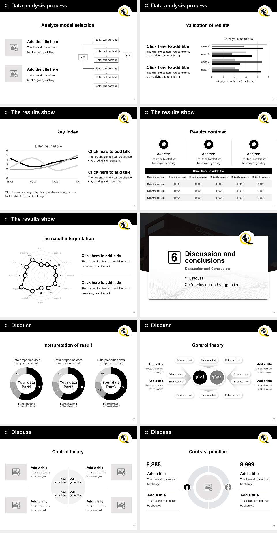 Quantum University Graduation Thesis Defense PPT Template4:3 ratio PPT effect preview image5