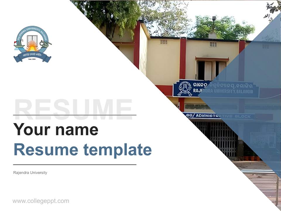 Rajendra University Resume PPT Template4:3 ratio PPT effect preview image5