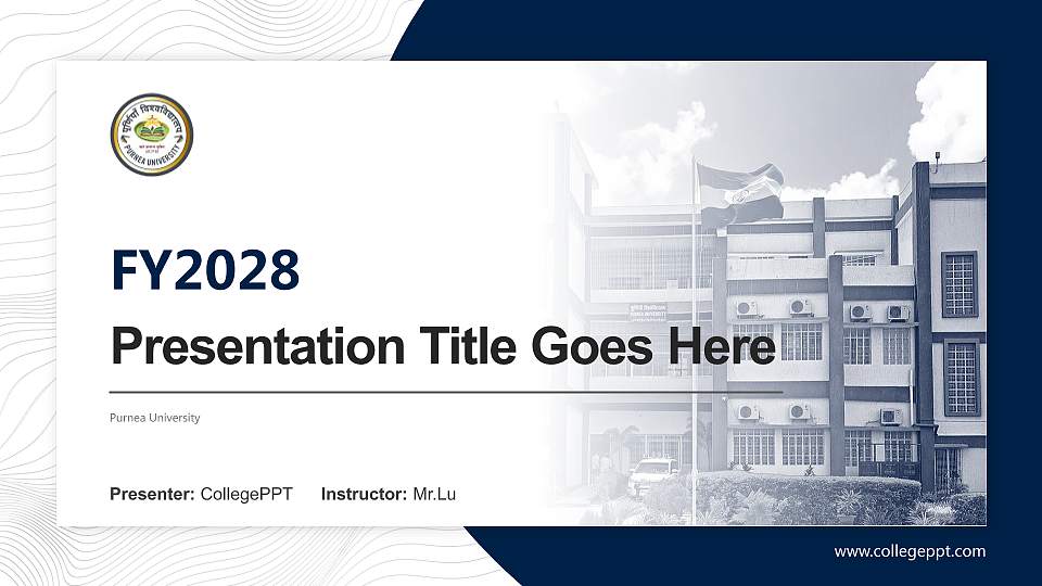 Purnea University Academic Presentation/Research Findings Report PPT Template16:9 ratio PPT effect preview image