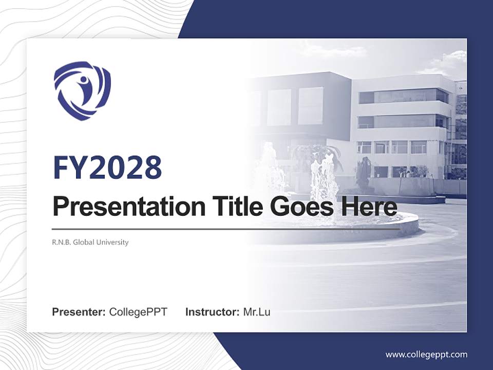 R.N.B. Global University Academic Presentation/Research Findings Report PPT Template4:3 ratio PPT effect preview image5