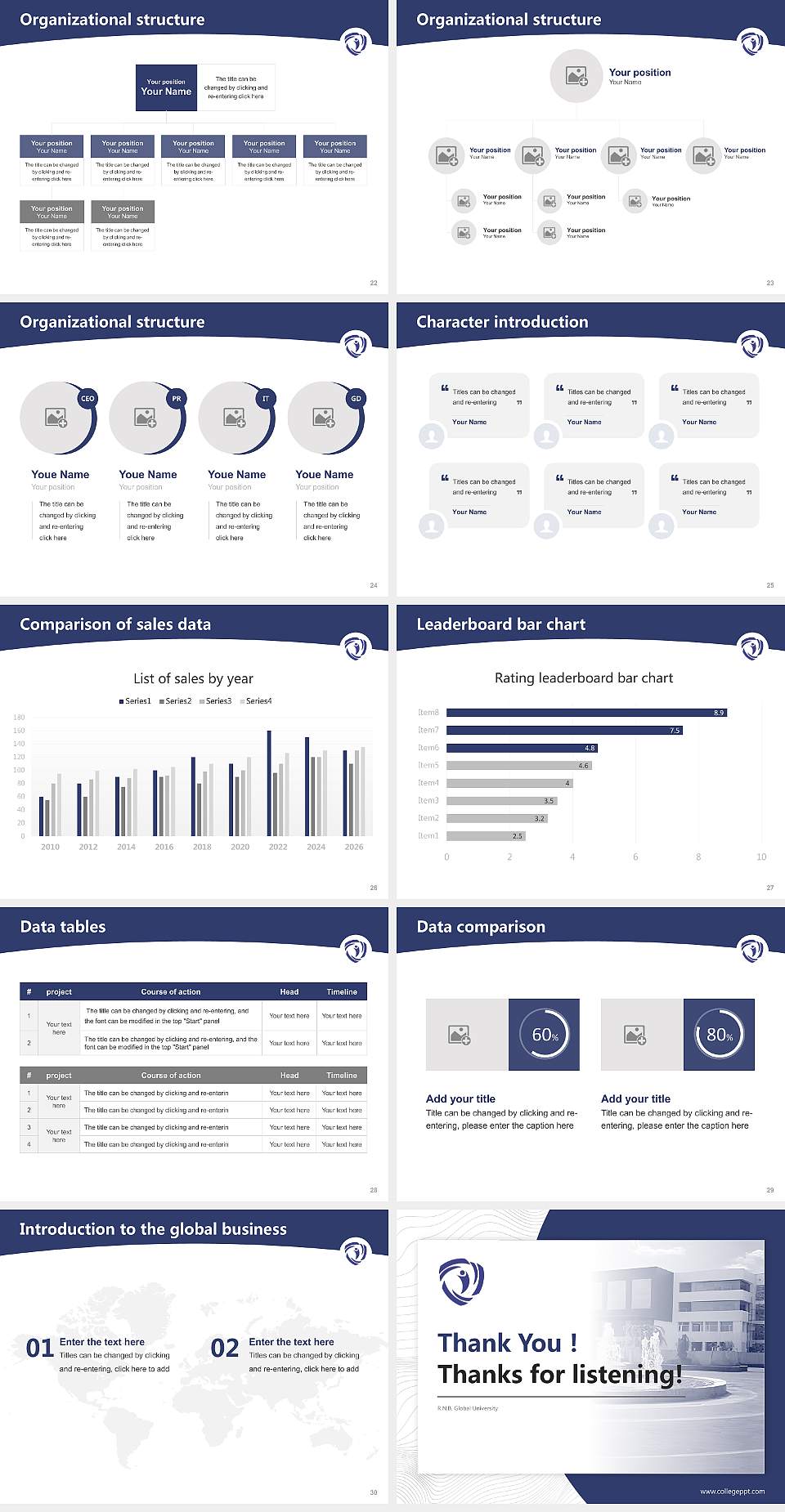 R.N.B. Global University Academic Presentation/Research Findings Report PPT Template4:3 ratio PPT effect preview image4