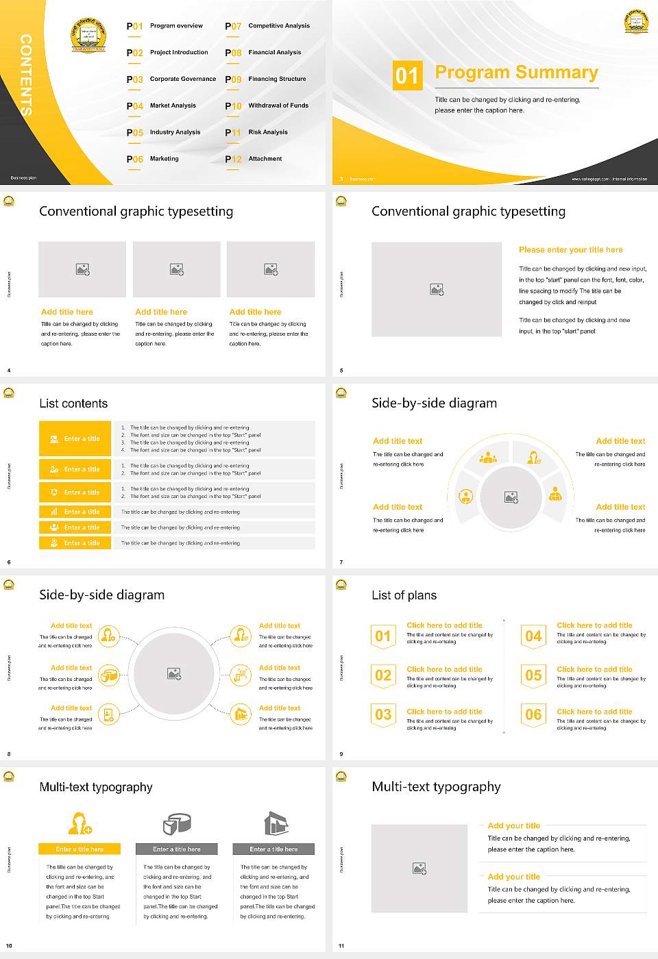 Punjabi University Competition/Entrepreneurship Contest PPT Template16:9 ratio PPT effect preview image2