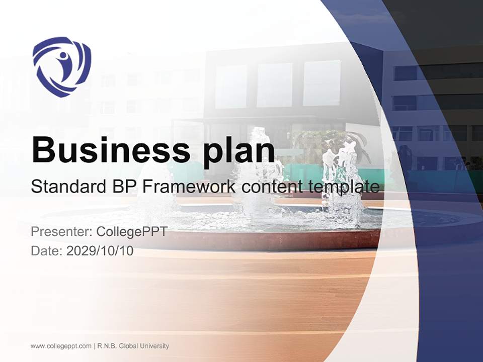 R.N.B. Global University Competition/Entrepreneurship Contest PPT Template4:3 ratio PPT effect preview image9