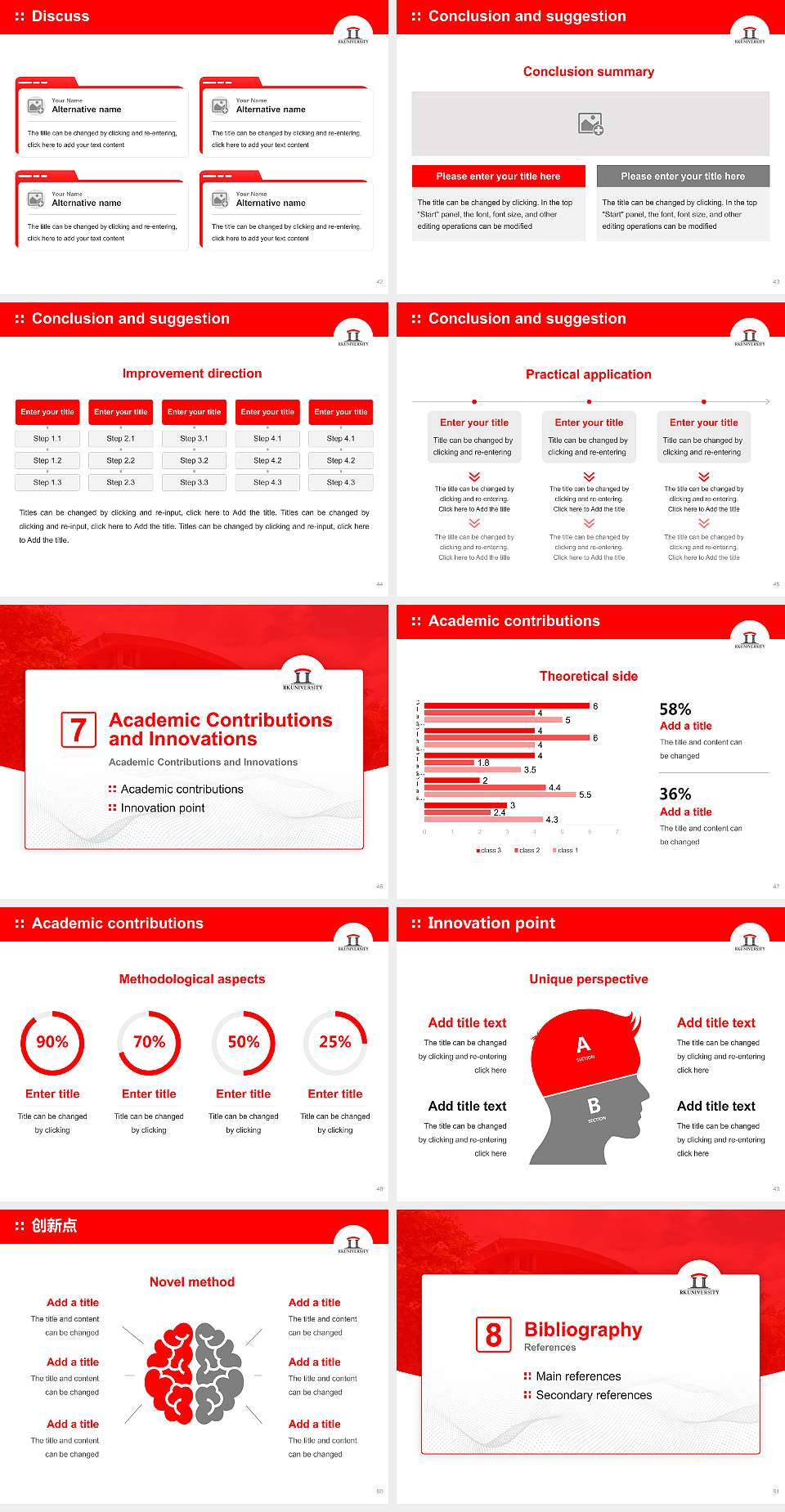 R.K. University Graduation Thesis Defense PPT Template4:3 ratio PPT effect preview image6