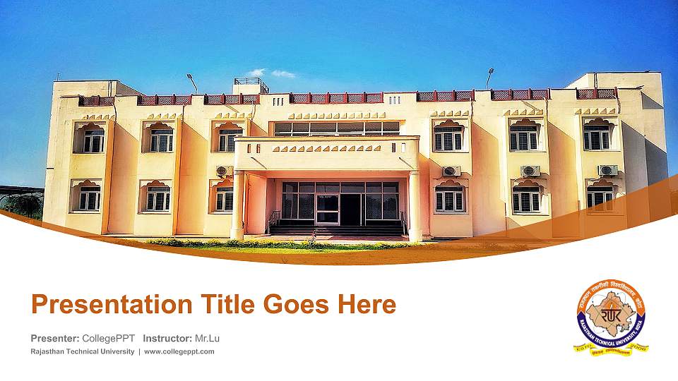 Rajasthan Technical University Course/Courseware Creation PPT Template16:9 ratio PPT effect preview image