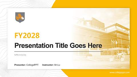 Raffles University Academic Presentation/Research Findings Report PPT Template