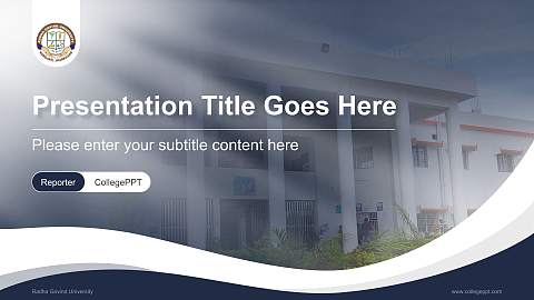 Radha Govind University Lecture Sharing and Networking Event PPT Template