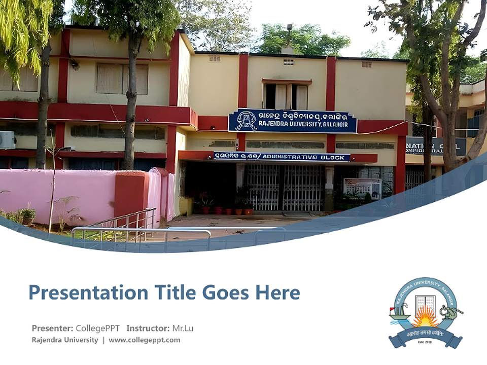 Rajendra University Course/Courseware Creation PPT Template4:3 ratio PPT effect preview image5