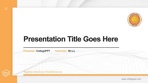 Rajasthan University of Health Sciences Thesis Proposal/Graduation Defense PPT Template