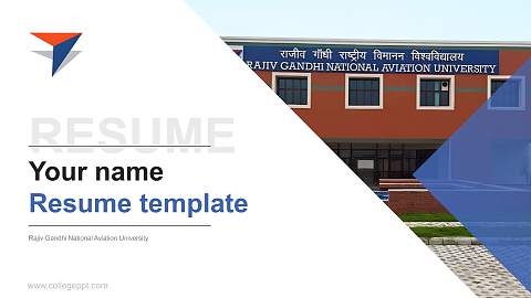 Rajiv Gandhi National Aviation University Resume PPT Template