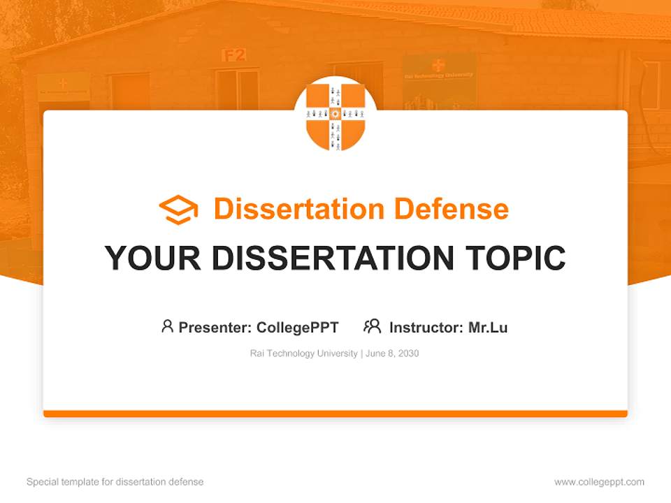 Rai Technology University Graduation Thesis Defense PPT Template4:3 ratio PPT effect preview image7