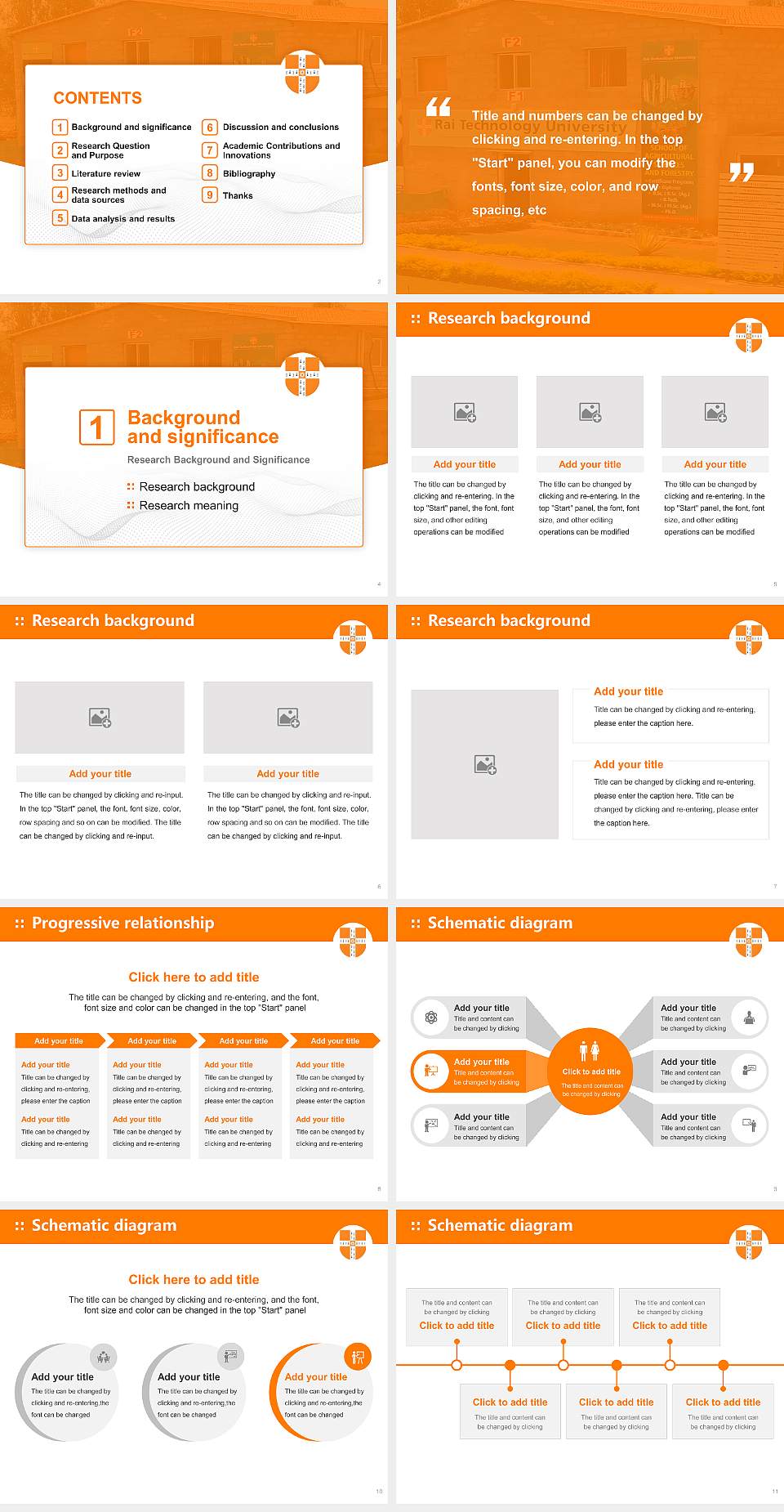 Rai Technology University Graduation Thesis Defense PPT Template4:3 ratio PPT effect preview image2