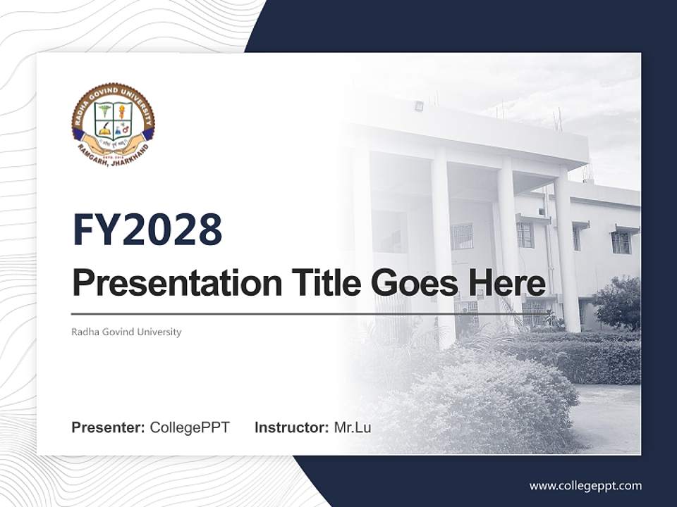 Radha Govind University Academic Presentation/Research Findings Report PPT Template4:3 ratio PPT effect preview image5