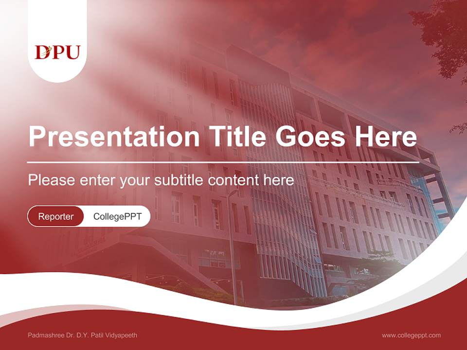 Padmashree Dr. D.Y. Patil Vidyapeeth Lecture Sharing and Networking Event PPT Template4:3 ratio PPT effect preview image4