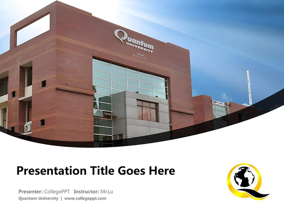 Quantum University Course/Courseware Creation PPT Template4:3 ratio PPT effect preview image5