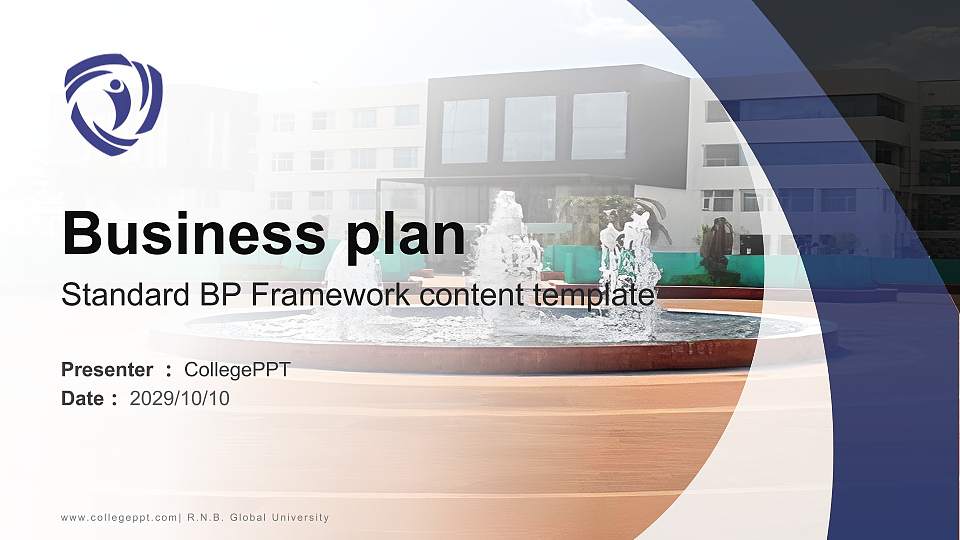 R.N.B. Global University Competition/Entrepreneurship Contest PPT Template16:9 ratio PPT effect preview image