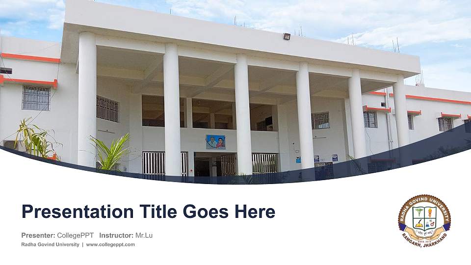 Radha Govind University Course/Courseware Creation PPT Template16:9 ratio PPT effect preview image