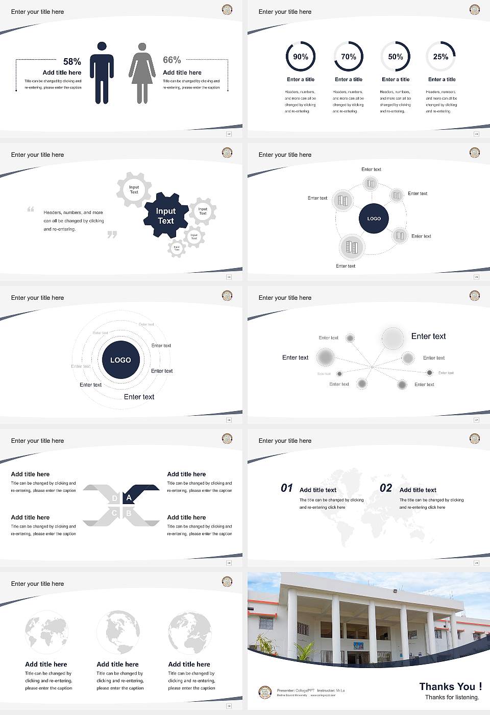 Radha Govind University Course/Courseware Creation PPT Template16:9 ratio PPT effect preview image4