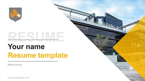 Raffles University Resume PPT Template