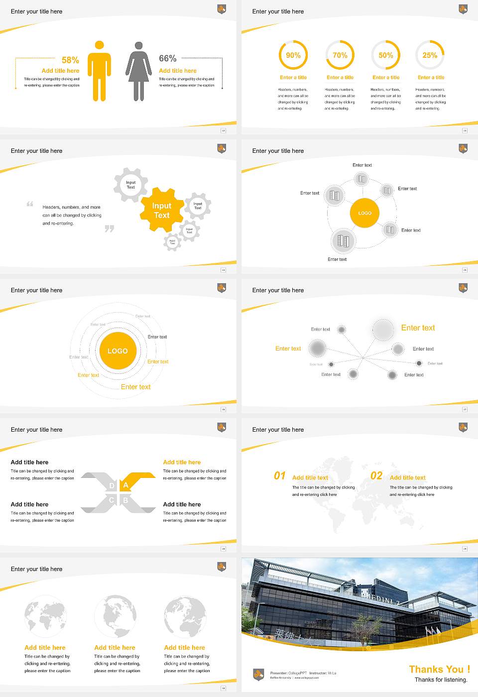 Raffles University Course/Courseware Creation PPT Template16:9 ratio PPT effect preview image4