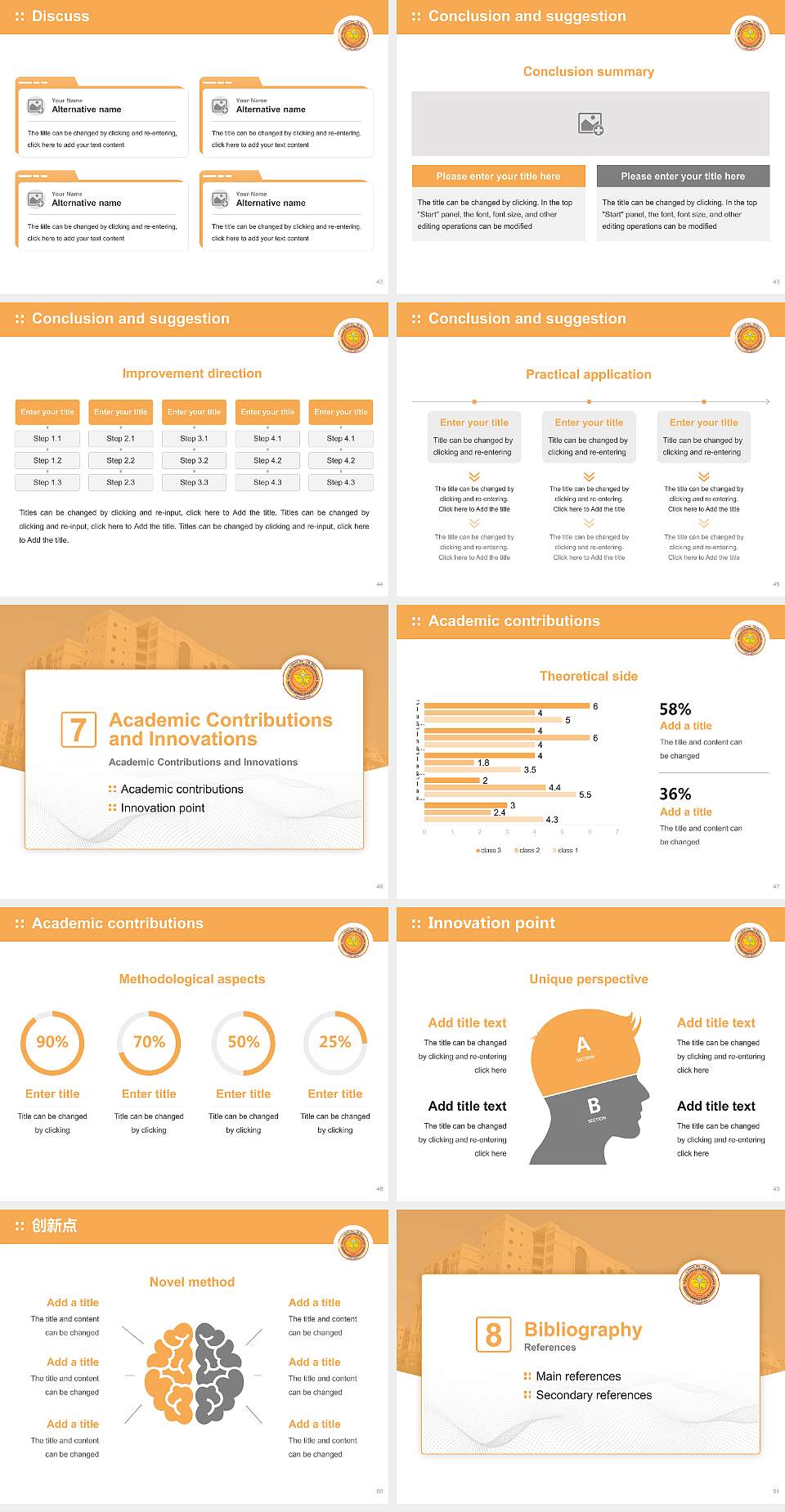 Rajasthan University of Health Sciences Graduation Thesis Defense PPT Template4:3 ratio PPT effect preview image6