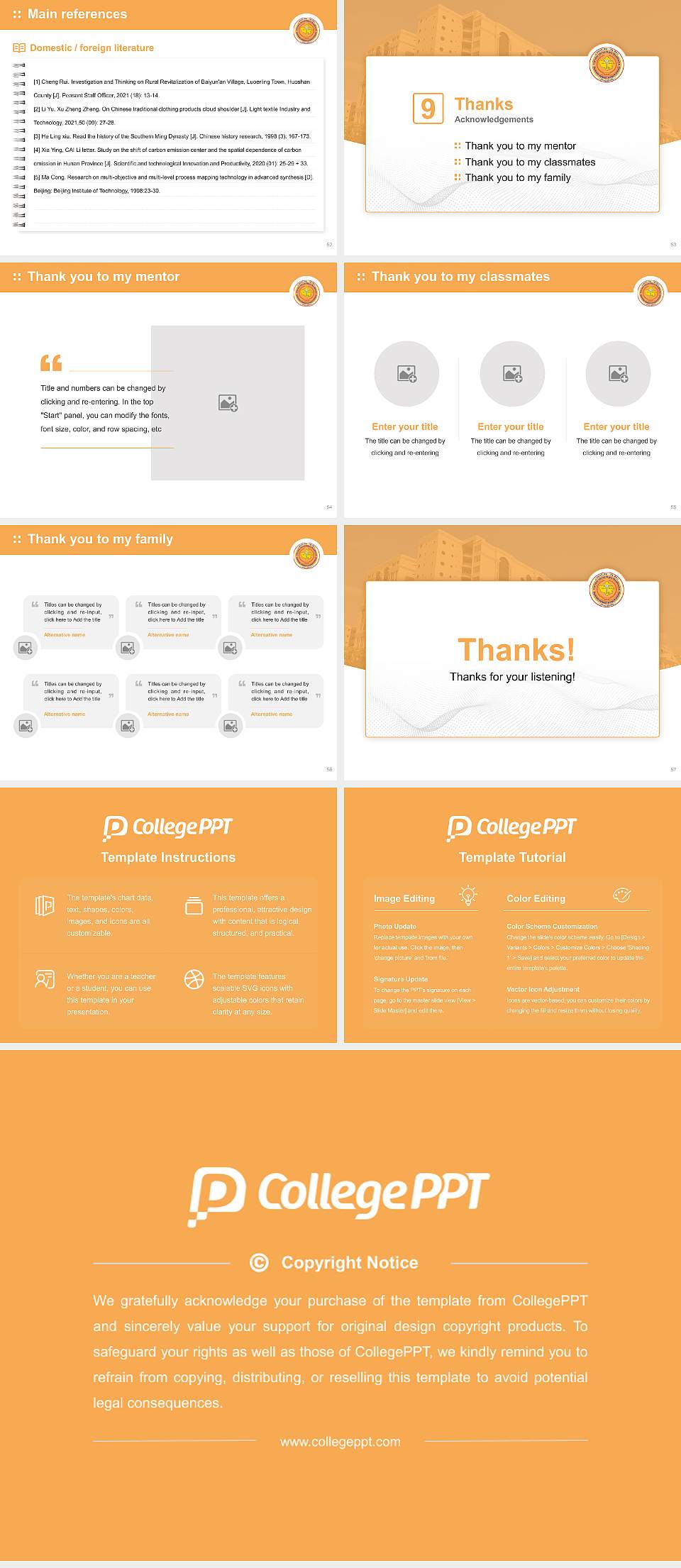 Rajasthan University of Health Sciences Graduation Thesis Defense PPT Template4:3 ratio PPT effect preview image7