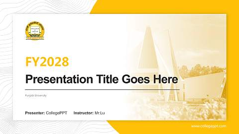 Punjabi University Academic Presentation/Research Findings Report PPT Template