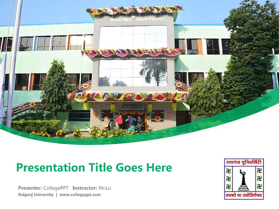 Raiganj University Course/Courseware Creation PPT Template4:3 ratio PPT effect preview image5