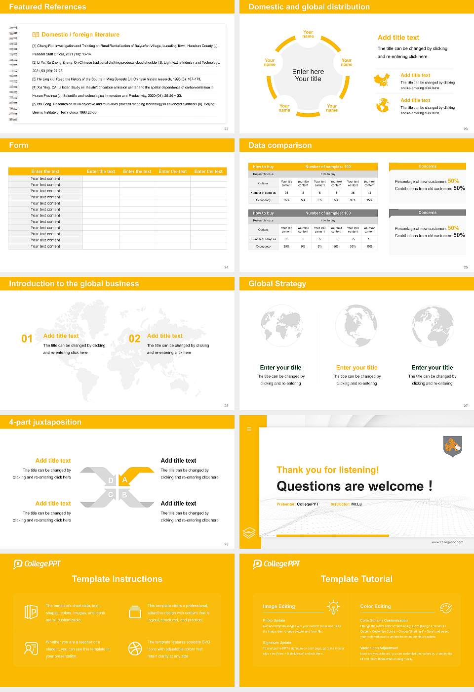 Raffles University Thesis Proposal/Graduation Defense PPT Template16:9 ratio PPT effect preview image4