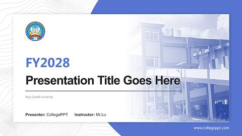 Rajiv Gandhi University Academic Presentation/Research Findings Report PPT Template