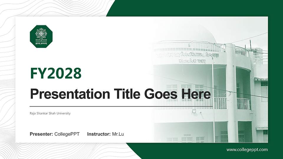 Raja Shankar Shah University Academic Presentation/Research Findings Report PPT Template16:9 ratio PPT effect preview image
