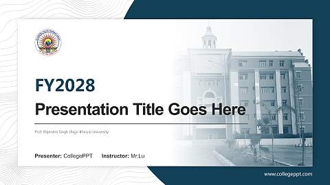 Prof. Rajendra Singh (Rajju Bhaiya) University Academic Presentation/Research Findings Report PPT Template