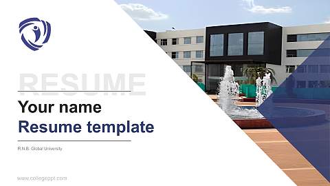 R.N.B. Global University Resume PPT Template