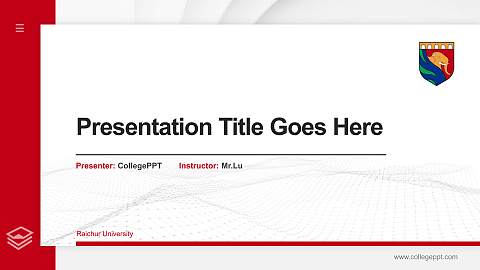 Raichur University Thesis Proposal/Graduation Defense PPT Template