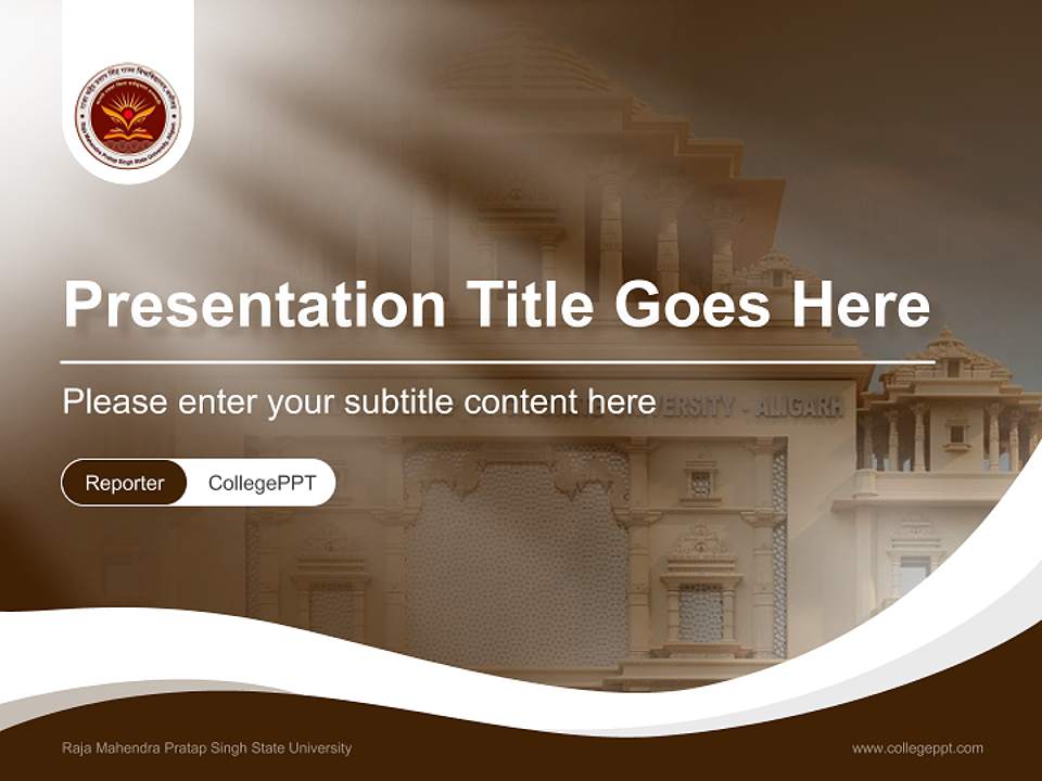 Raja Mahendra Pratap Singh State University Lecture Sharing and Networking Event PPT Template4:3 ratio PPT effect preview image4