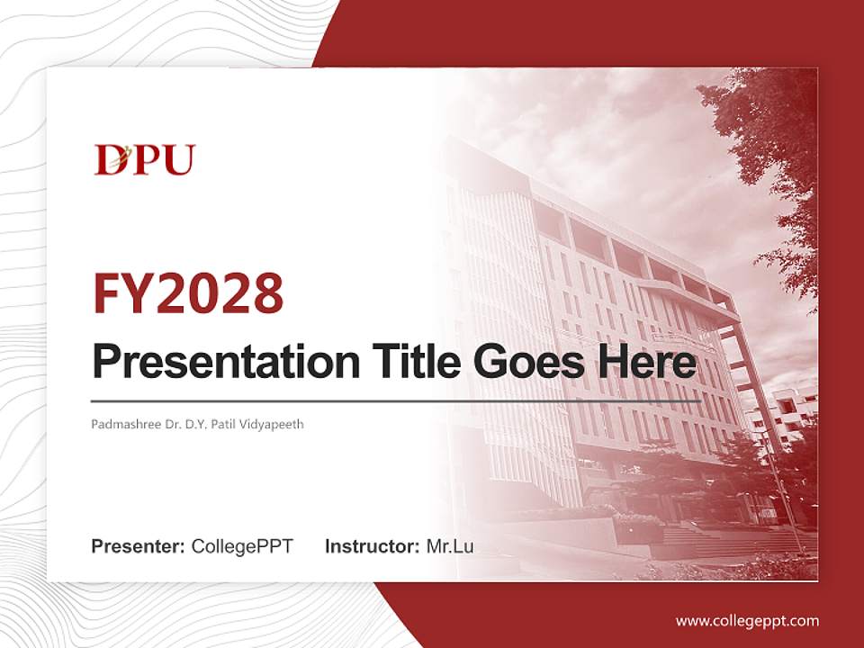 Padmashree Dr. D.Y. Patil Vidyapeeth Academic Presentation/Research Findings Report PPT Template4:3 ratio PPT effect preview image5