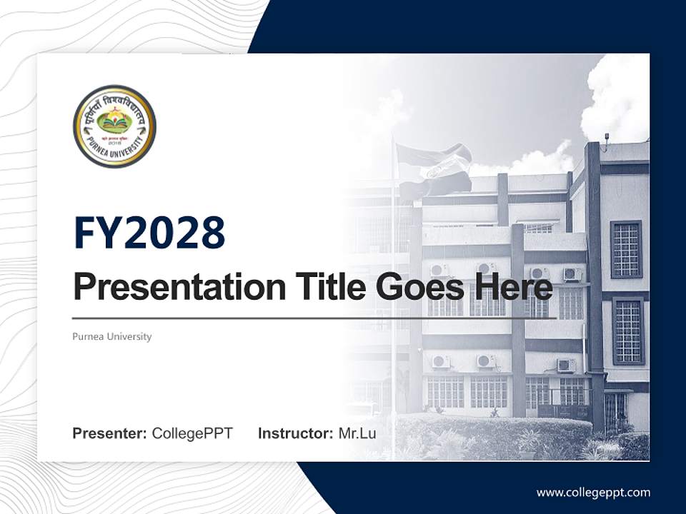 Purnea University Academic Presentation/Research Findings Report PPT Template4:3 ratio PPT effect preview image5