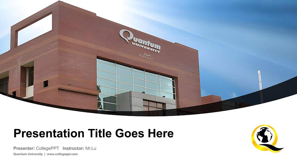 Quantum University Course/Courseware Creation PPT Template16:9 ratio PPT effect preview image