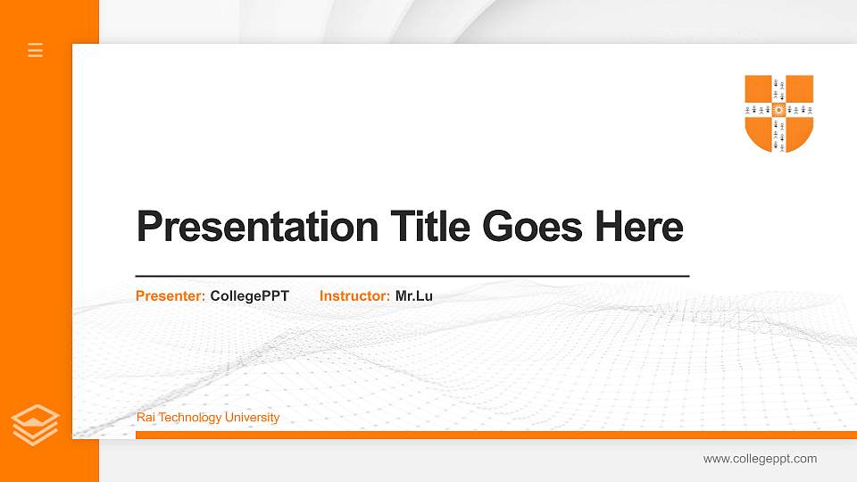 Rai Technology University Thesis Proposal/Graduation Defense PPT Template16:9 ratio PPT effect preview image
