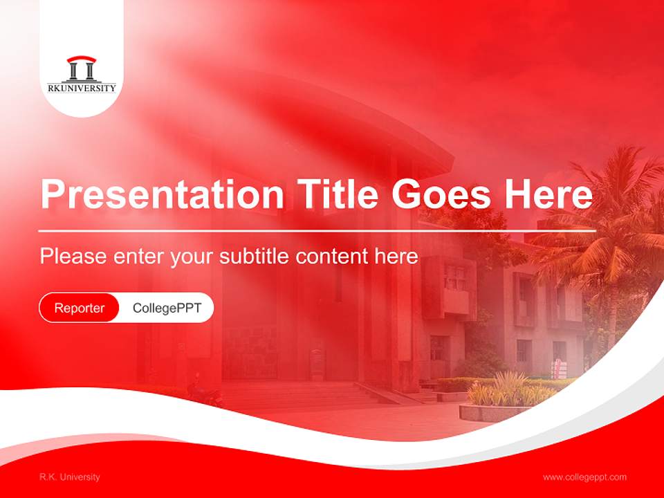 R.K. University Lecture Sharing and Networking Event PPT Template4:3 ratio PPT effect preview image4