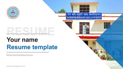 Raj Rishi Bhartrihari Matsya University Resume PPT Template