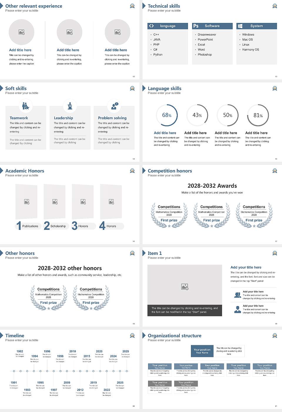 Rajendra University Resume PPT Template16:9 ratio PPT effect preview image3