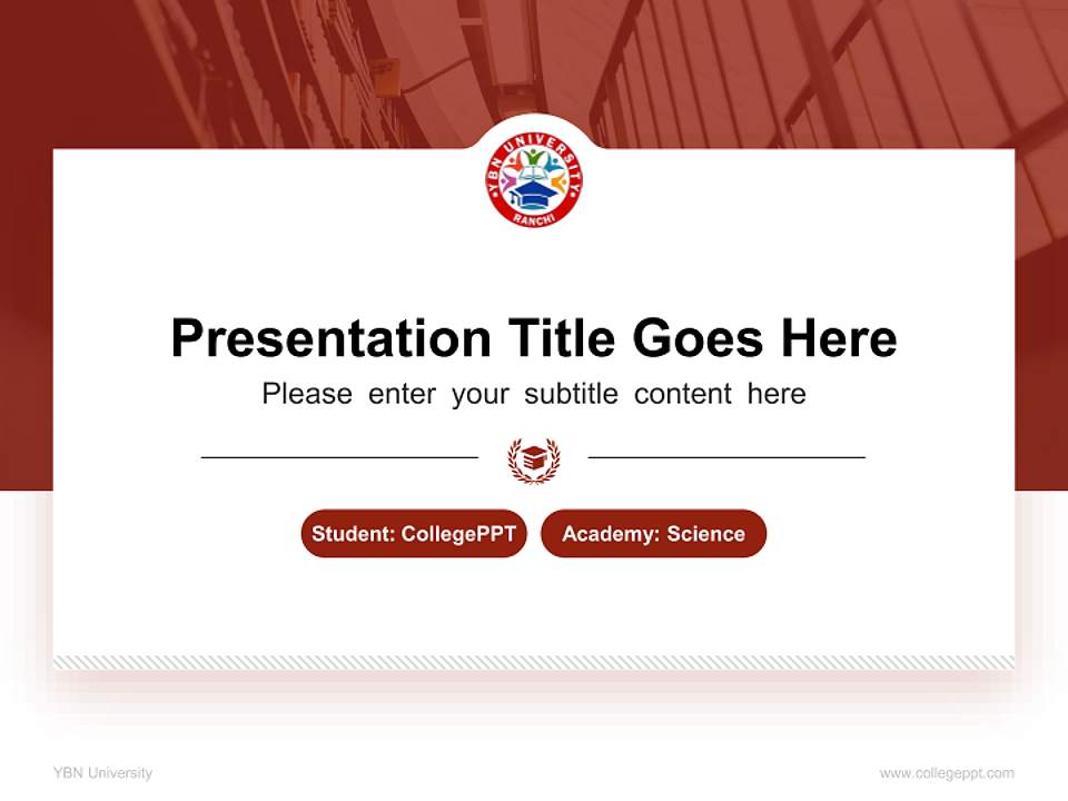 YBN University National Scholarship Defense PPT Template4:3 ratio PPT effect preview image4