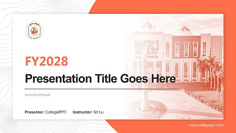 University of Patanjali Academic Presentation/Research Findings Report PPT Template