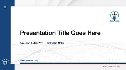 Vidhyadeep University Thesis Proposal/Graduation Defense PPT Template