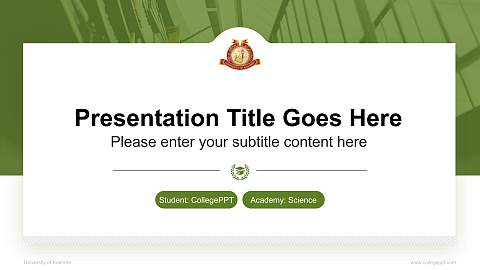 University of Kashmir National Scholarship Defense PPT Template