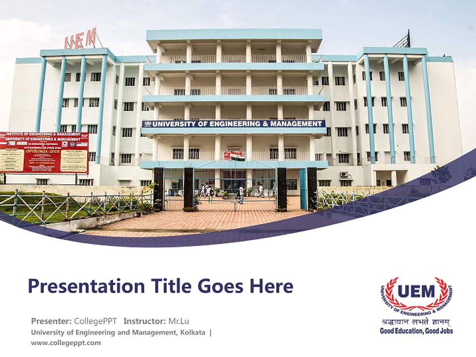 University of Engineering and Management, Kolkata Course/Courseware Creation PPT Template4:3 ratio PPT effect preview image5