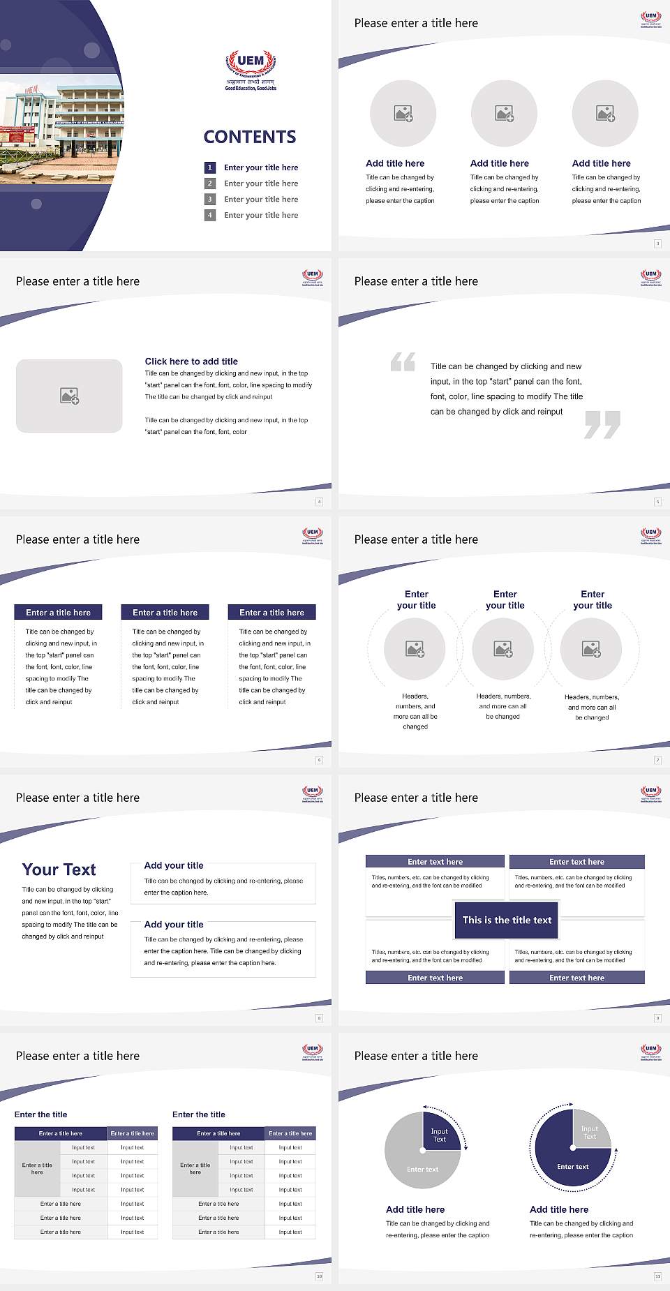 University of Engineering and Management, Kolkata Course/Courseware Creation PPT Template4:3 ratio PPT effect preview image2