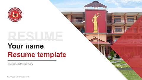 Venkateshwara Open University Resume PPT Template